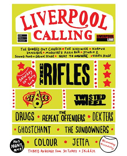 Liverpool Calling Poster Line Up 2014