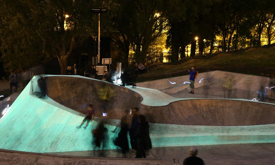 Glow in the dark skatepark