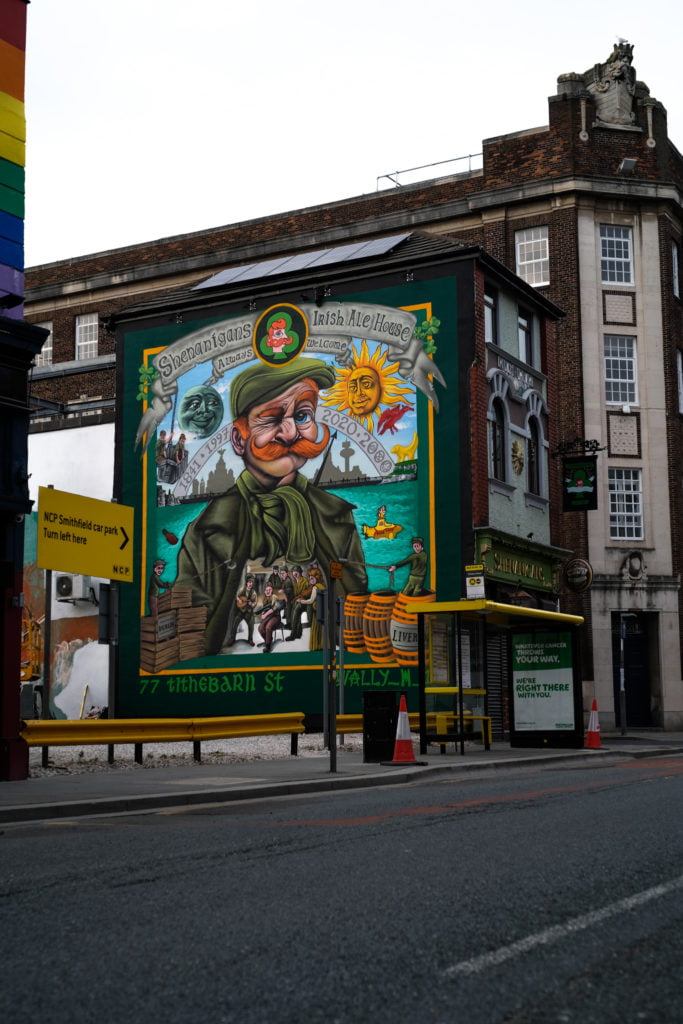 Mural at Shenanigans Irish Pub Liverpool