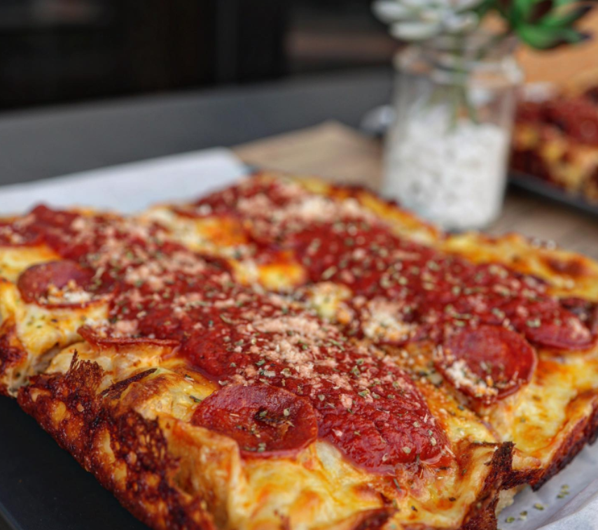 Detroit style pizza in Liverpool - Three Dollar Bill Pizza