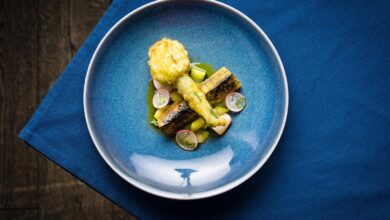 Barnacle Launch New Summer Menu 110 Barnacle Summer 2022 Menu - Growing Fields’ heritage courgette, lemon verbena, Wirral lemon ricotta