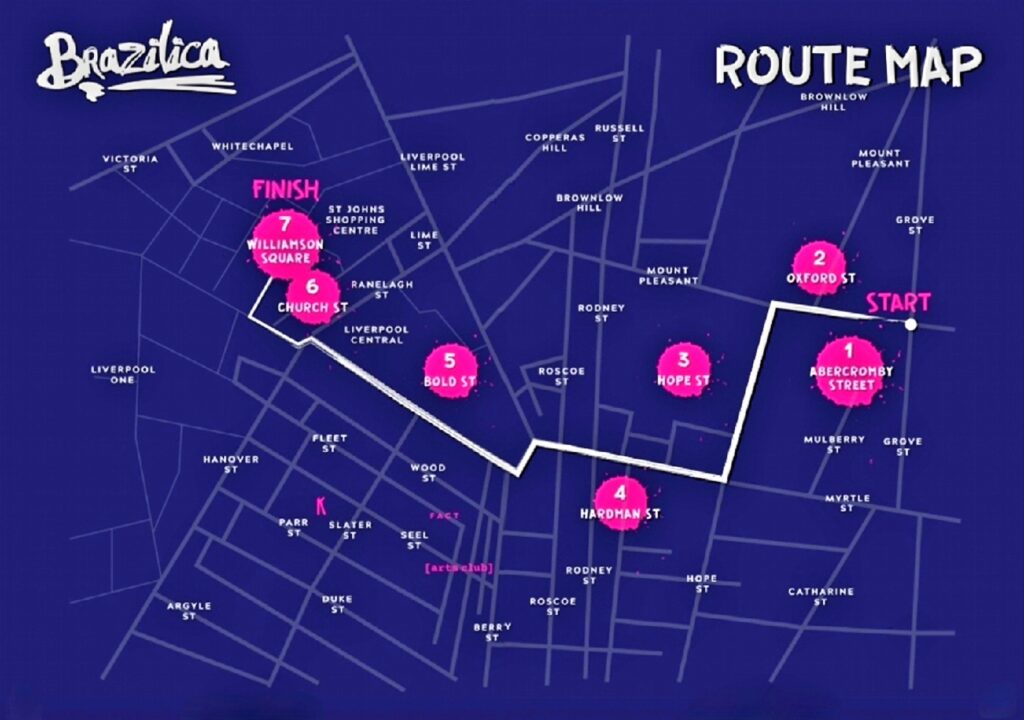 Brazilica Carnival Route Map