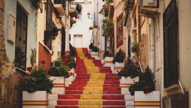 Spanish Decorated Steps in Spain