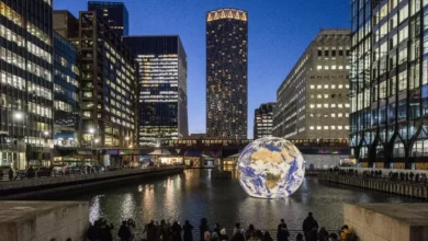 Royal Albert Dock - Eurovision - Floating Earth - Photo Credit Sean Pollock