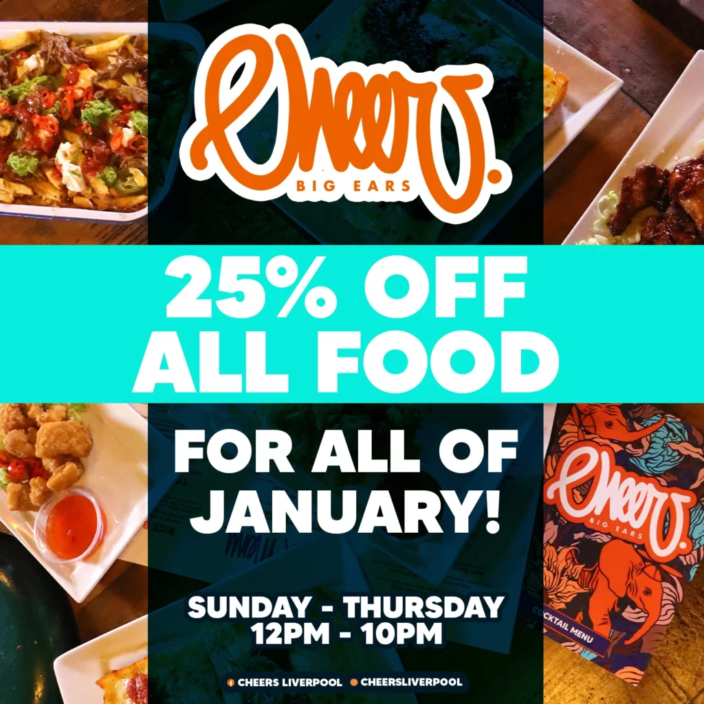 January Food and Drink Deals in Liverpool - Cheers Big Ears