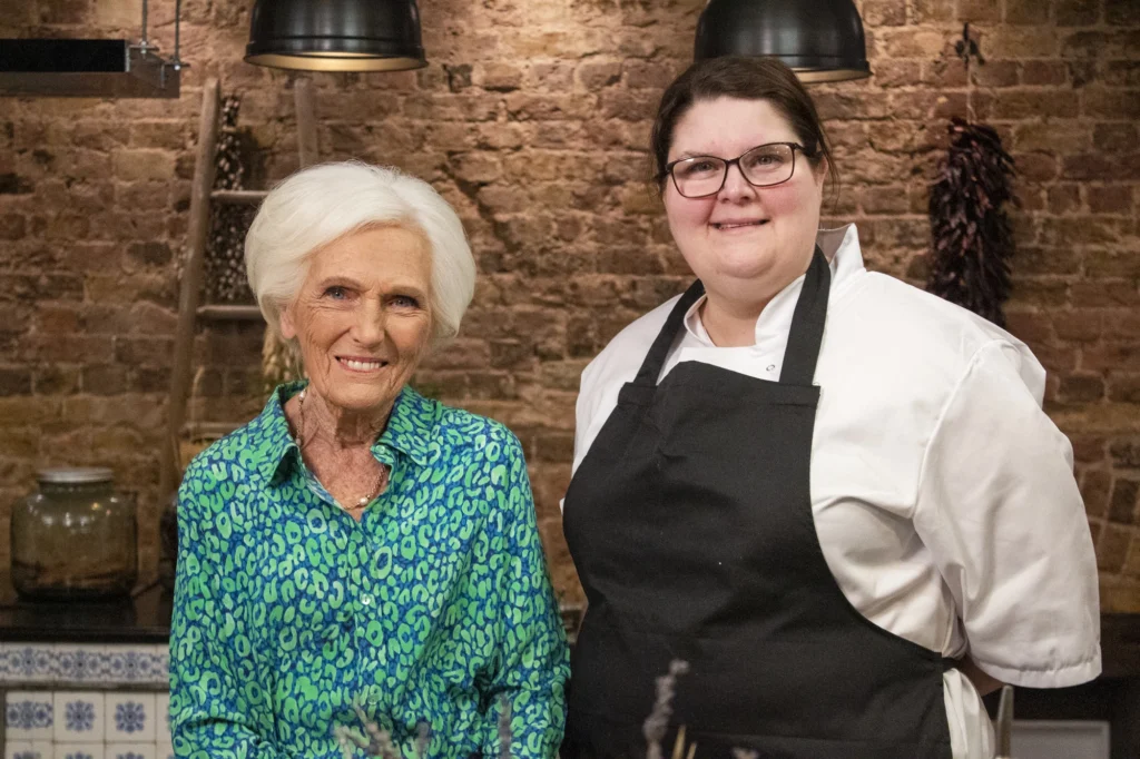 Claire Lara and Dame Mary Berry