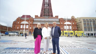 GO Blackpool App Launches - Jo Duff, Chair of Blackpool Town Centre BID with Eddie Nelder, Vice Chair of Blackpool Tourism BID
