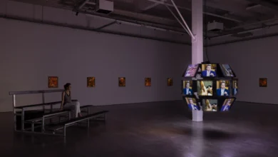 Christopher Kulendran Thomas, Safe Zone. Installation view at WIELS Centre for Contemporary Art, Brussels, 2024. Courtesy the artist. Photo by Andrea Rossetti