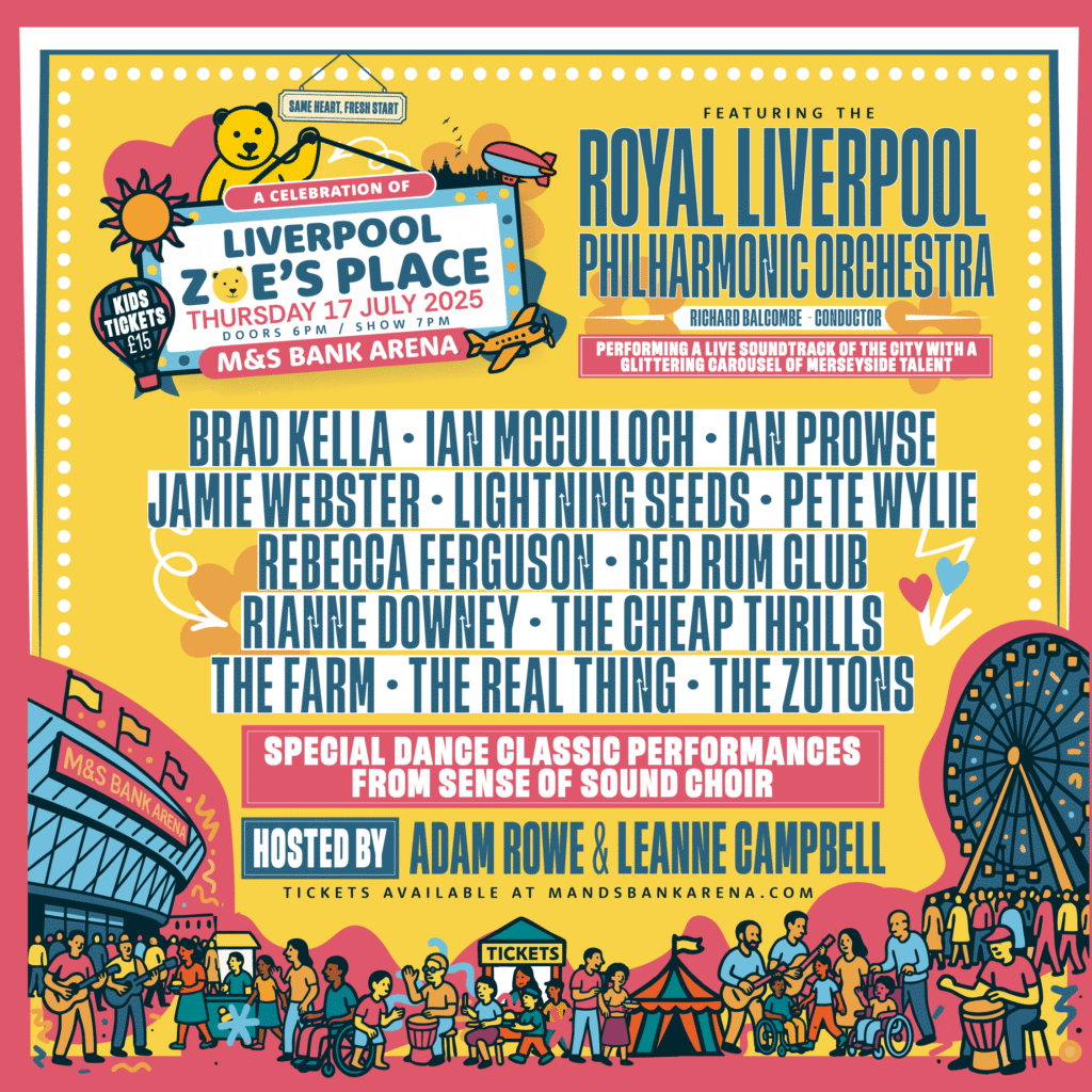 Jamie Webster, The Zutons And More Unite For Zoe’s Place Arena Concert 2 Celebration of Zoe's Place Concert