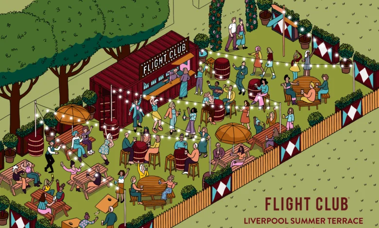 Flight Club Liverpool Launches Outdoor Bar and Terrace 1 Flight Club Liverpool - Terrace