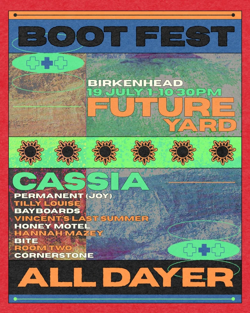 Cassia To Headline BOOT FEST 2025 And More Acts Announced For Birkenhead Indie All-Dayer 4 BOOT FEST 2025 POSTER