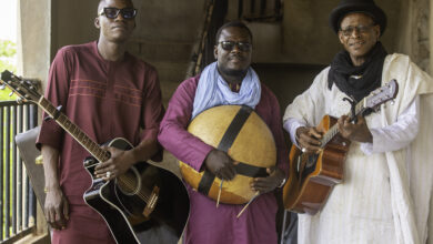 Celebrated Malian Songwriter and Guitarist, Afel Bocoum, To Play Liverpool 3 Afel Bocoum and his bandmates posing with their instruments
