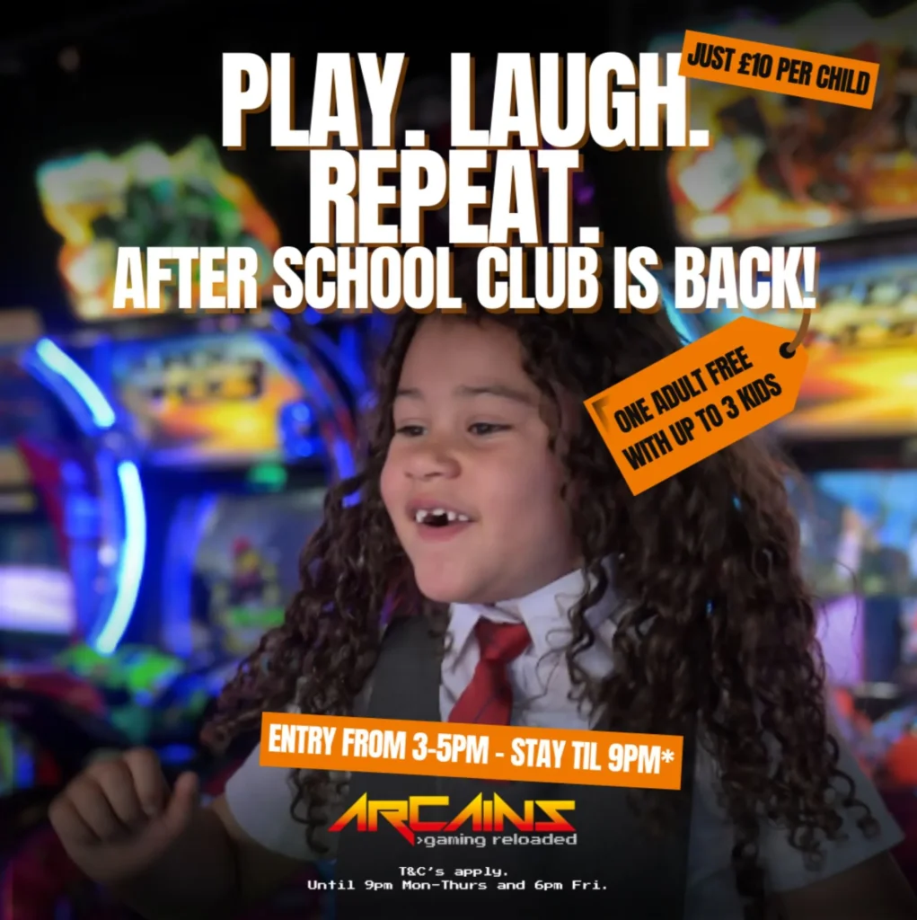 ArCains Gaming Arcade Launches Affordable After School Club for Families 2 ArCains After School Club Promotional image