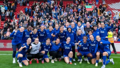 Everton Women in Focus: The Merseyside Derby, A Walk in Stanley Park 5 Everton Women's Team 2025_26 After beating Liverpool Women at Anfield 7 September 2025
