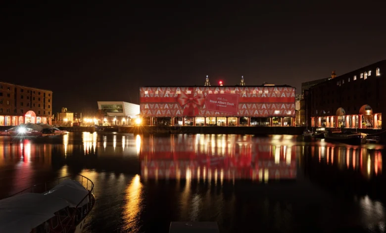 Royal Albert Dock Liverpool to ‘Light Up Your Christmas’ with New Festive Experiences 11 Royal Albert Dock Christmas - Light Projection