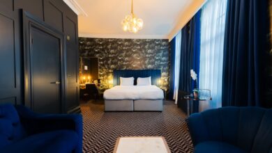 19 Duke Street hotel Blue Room Bed Area