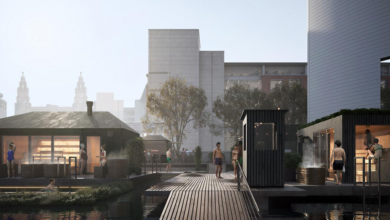 An artists impression of Wyld sauna and the expansion plans at Princes Dock