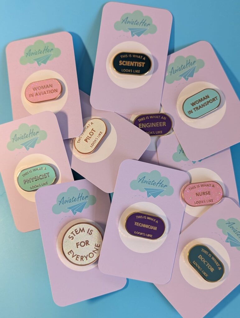 AviateHers Pin Badges