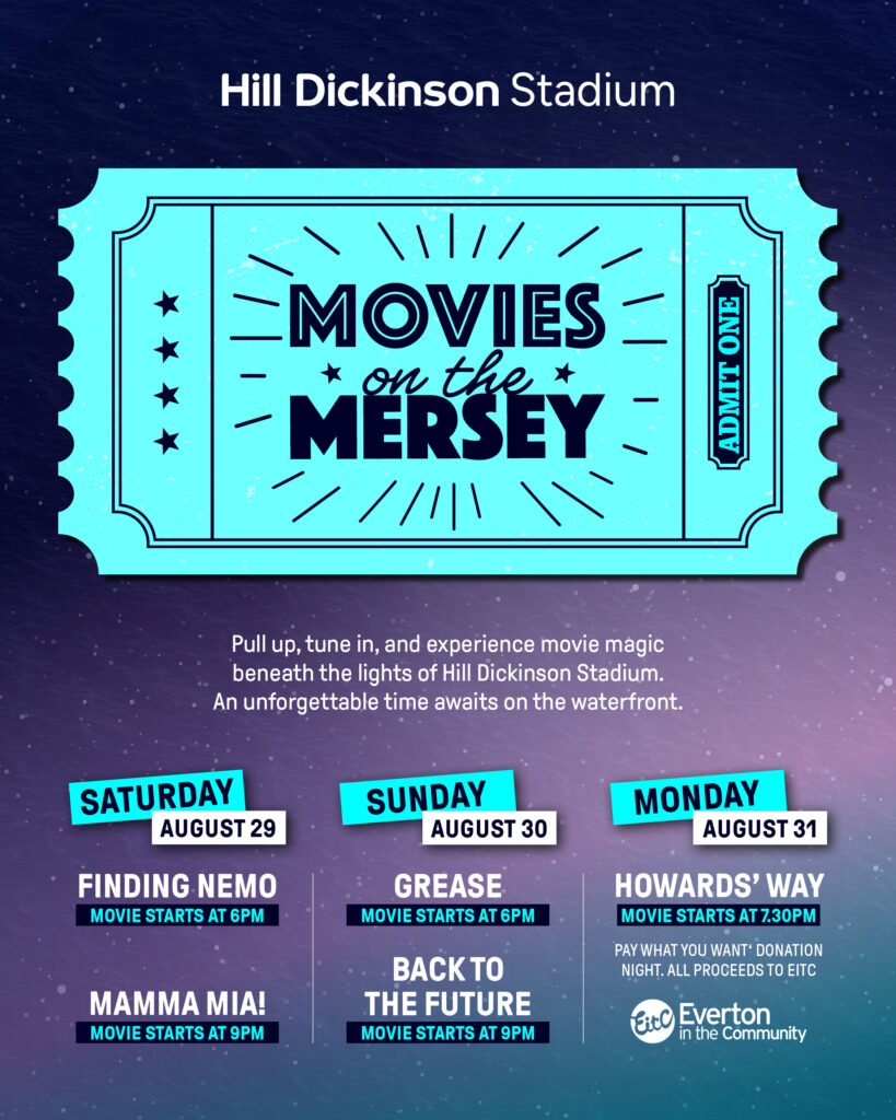 Drive-In Cinema Coming To Everton's Hill Dickinson Stadium This August 2 STAD 0156 Drive In Cinema Assets Social 1080 x 1350